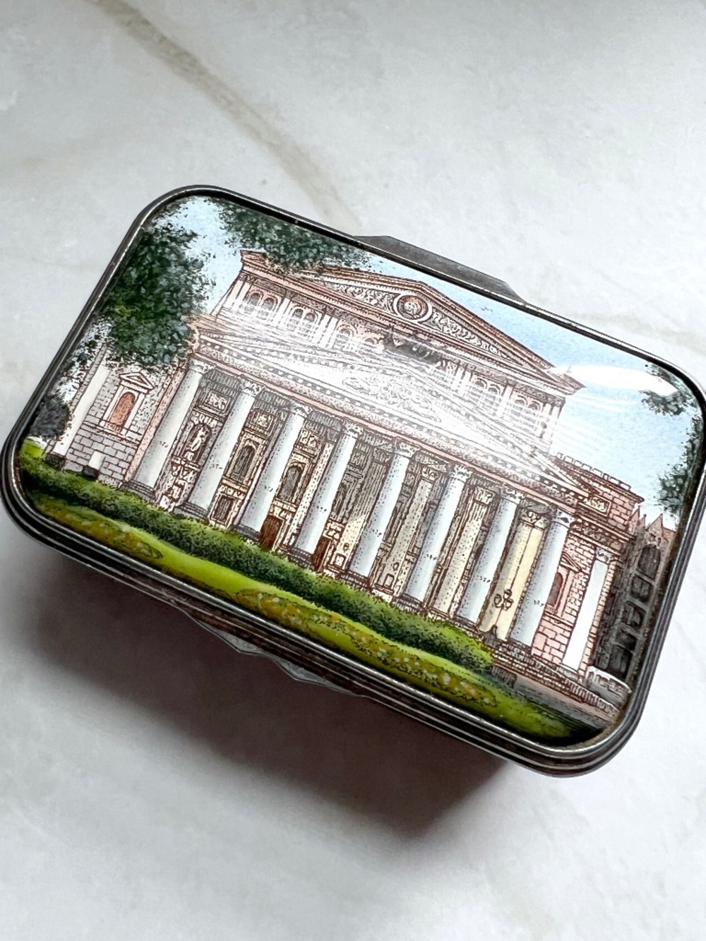 Halcyon Days Royal Warrant Bolshoi Ballet 2004 Enamel Box Moscow Theatre